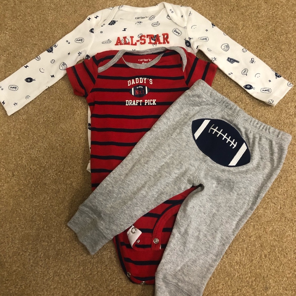 Football Baby Outfit, 3-6 months